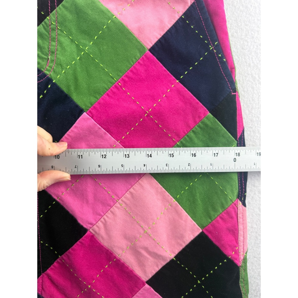 Lilly Pulitzer Pink Argyle Patchwork Corduroy Min… - image 4
